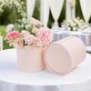 7 Round Flower-Themed Gift Boxes | Elegant Pink Paper Tubes | Includes Cardboard Decorative Clasps | No Assembly Required | Exquisite Gift Packaging