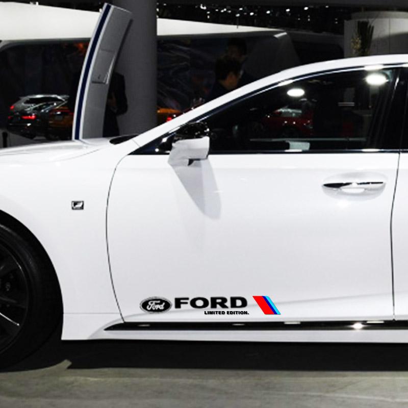2 stuks Auto Zijdeur 3D Sticker Badge Decal Decoratie Voor Ford Focus Mk2 Party Mk3 Ranger Mondeo Mk4 Fiest
