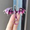 Men Women Dragon Brooch Pin Vintage Crystal Rhinestone Domineering Dragon Flying Pins Clip Lapel Suit Brooches