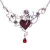 "Roses feed on the heart" New Style Gothic Punk Red Necklace Halloween Rose Necklace