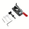 1 Set 35mm Hinge Boring Jig Kit, Concealed Hinge Drilling Guide Jig, Aluminum Alloy Hinge Hole Opener Template Puncher Locator for Door Cabinets