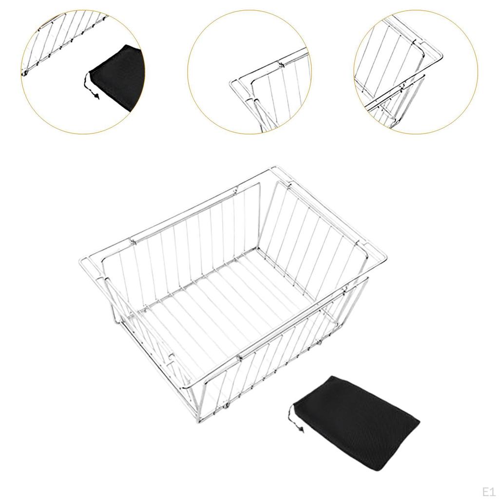 Camping Table Basket Organization Portable Compact Accessories for Storage Bin