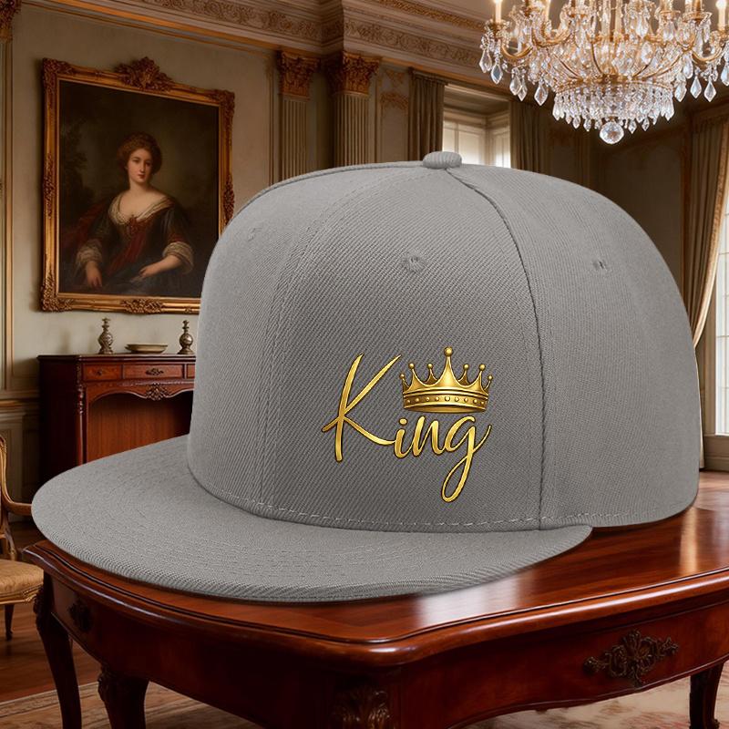 König Druck Verstellbare HipHop Kappe für Outdoor-Sport Stil für Unisex und Damen Geschenk für Hochzeiten Partys und Geburtstage