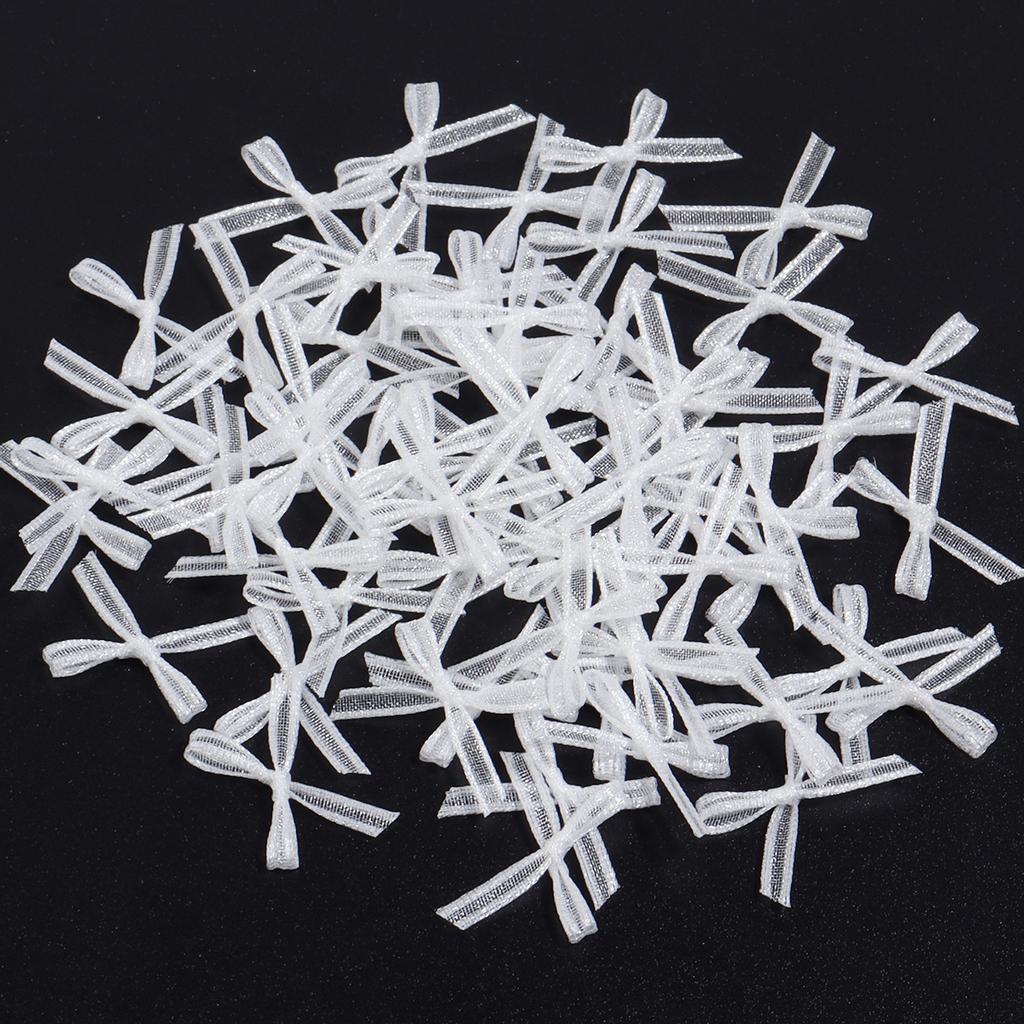 30pcs/lot Organza Mini Bows Color Cute Nail Art Lace Bowknots Charm for Craft Handwork DIY Manicure Decoration Material