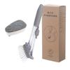 Kitchen Cleaning Brush 2 In 1 Long Handle Cleaing Brush with Removable Brush Sponge Dispenser Dishwashing Brush Kitchen Tools