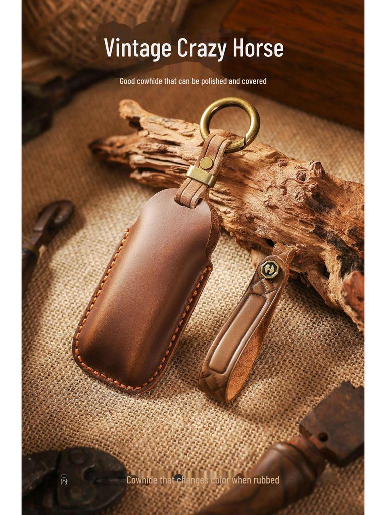 Retro Leather Key Cover for GAC Aion Y/S70/80