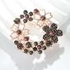 Fashion Exquisite Crystal Rhinestone Flower Brooches For Women Clothing Coat Jewelry Accessries Gifts