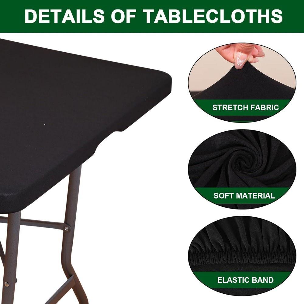 Stretch Picnic Table Cloth Folding Patio Table Cover Premium Elastic Fitted Tablecloths  Outdoor