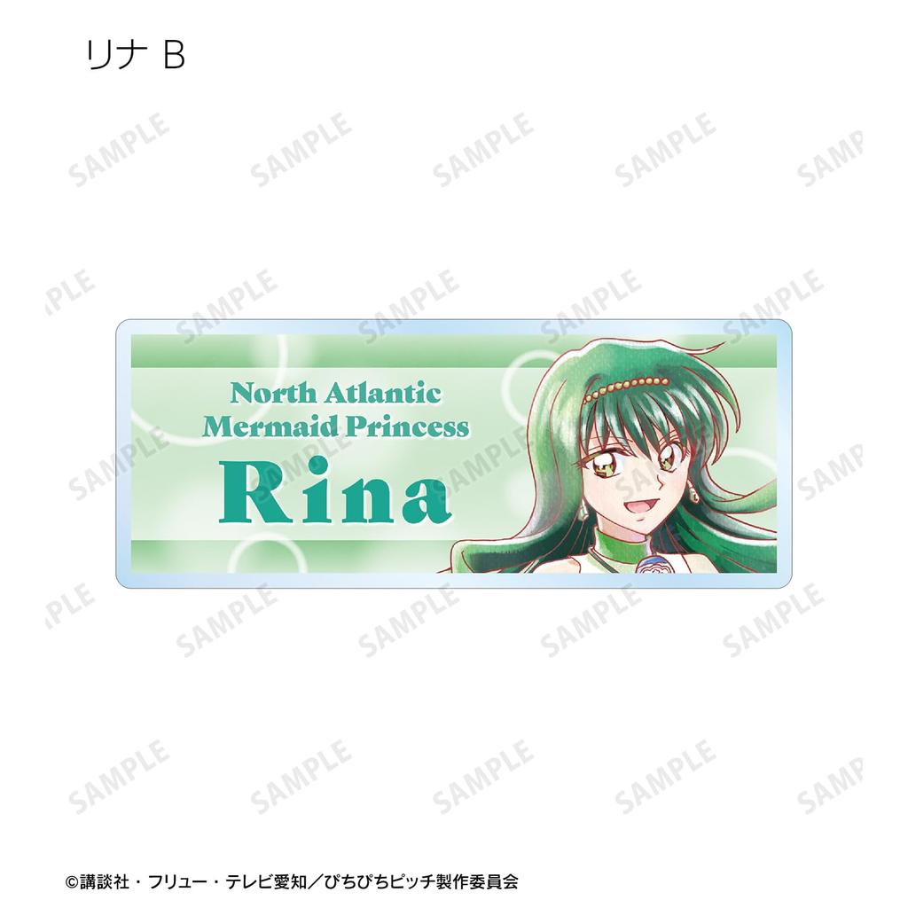 Pichi Pichi 20th Anniversary Edition Trading Ani Art Aqua Label Acrylic Nameplates of "Michi Pitch" (Box 6)