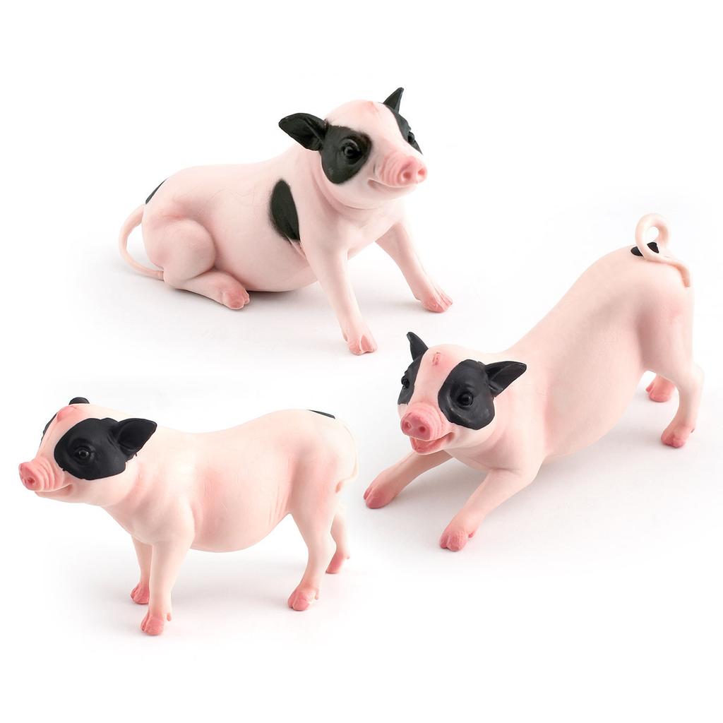 Simulation Animal Model Piggy Pig Static Ornament Livestock Farm Scene Decorative Toy