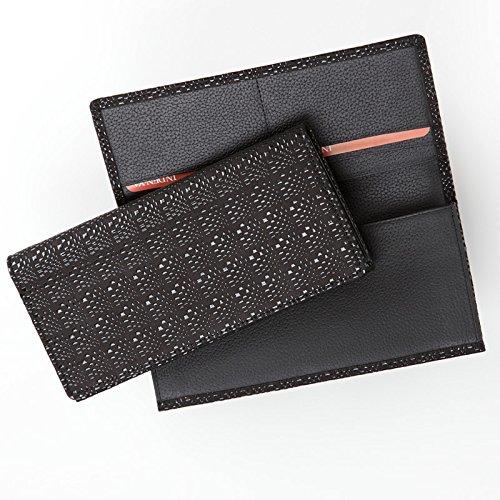 Inden Pravá kůže Tenká peněženka na bankovky pozadí x Černý lak Různé kostkované Originální produkt Dlouhá peněženka Bez peněženky na mince Kůže Dárek Respekt pro