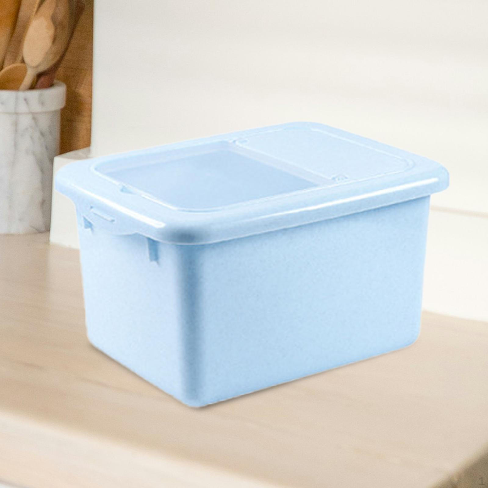 

Ведро для риса, контейнер для хранения хлопьев, удобный многоцелевой влагостойкий диспенсер для кухонных принадлежностей синий