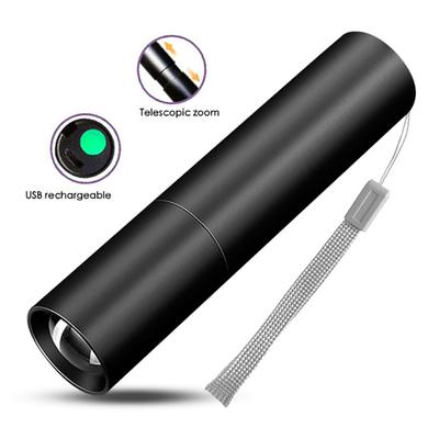 1 Set Mini High Brightness Flashlight Lighting 3 Modes Waterproof Compact Size Energy-saving User-friendly Aluminum