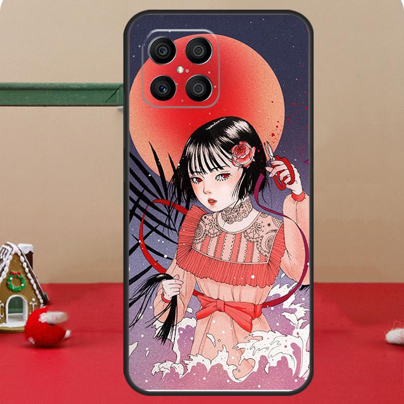 

Cartoon Girl Aesthetic Case For Honor Magic 6 7 8 Pro Honor 400 200 70 90 Lite X8c X8b X9a X9b X9c X9d Win RT Cover Honor X9c