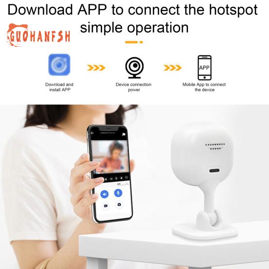 USB Wi-Fi kamera - Noční vidění, Detekce pohybu, Rozšíření paměti, Obousměrný zvuk, 360stupňová rotace, Ochrana soukromí, Ovládání aplikací