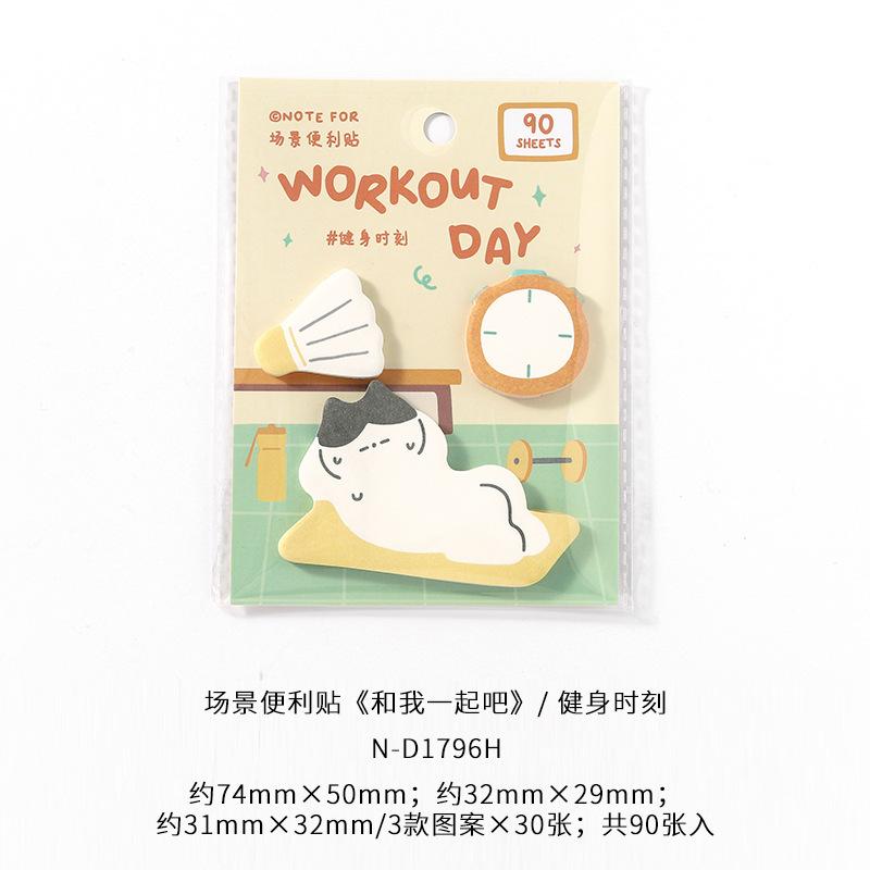 Kawaii Schreibwaren NOTE FOR Scene Haftnotizen Come with Me Serie Koreanisches Niedliches Notizbuch Collage Nachrichtpapier Schulbedarf