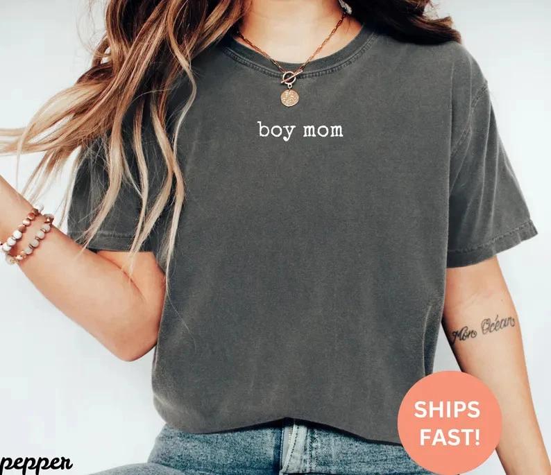 Boy Mom Shirt Comfort Colors Cute Mom Life Tee Mother s Day Gift S