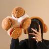 Cute Soft Hamburger Ear Warmer Plush Thickened Plush Funny Ear Cover Windproof Foldable Cold Protection Earmuffs Student