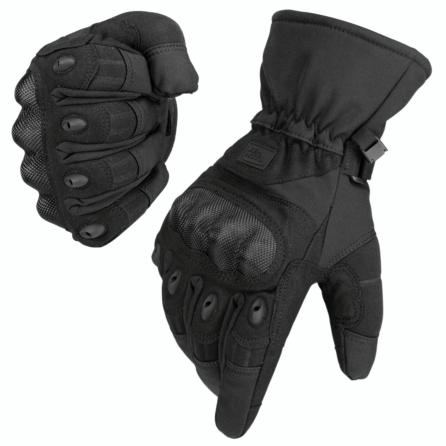 

KEMIMOTO Мотоциклетный Холодный Смартфон для Осени и Открытого Воздуха и Перчатки KM8030, Зима, Погода, Ударопрочный, Водоотталкивающий, Совместимый, Ветрозащитный, чёрный