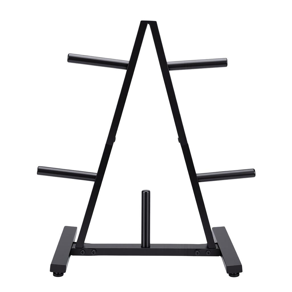 Weight Plate Storage Rack Heavy Duty Steel Weight Plate Holder Barbell Bumper Organizer Triangle Space Saving for Home