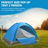 Outdoor Folding Tent Fully Automatic Quick Opening Tent, 1-2 Person Self Driving Camping Tent Cozy Rain Proof Sun Proof Portable