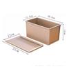 450gStampo per Pane con Coperchio Stampo per Cottura Pane Torta Toast Scatola per Toast Antiaderente con Coperchio Acciaio Aluminizzato Dorato Stampo per Pane Stampo per Pane