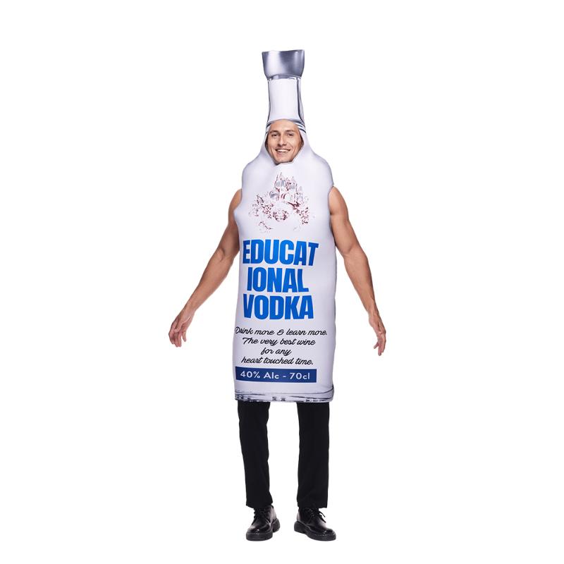 Kostým tuniky pre pár Fľaša vodky a limetka Zábavné halloweenske kostýmy pre dospelých Kostýmy na potravinovú párty