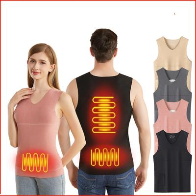 Heated Jacket Women Warm Seamless Vest USB Self Heating Jacket Ski Camping Hiking Heated Suede Winter Clothes Washed