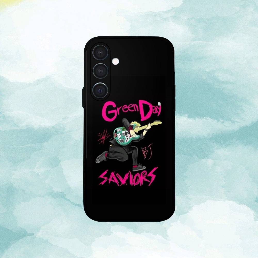 G-Green D-Day Band Phone Case For Samsung  A73,72,71,A52,51,40,41,A22,A32,31,A13, Soft Black Shell