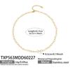 Geometric Heart Zirconia Necklace & Sun Enamel Pendant Bracelet Set for Women