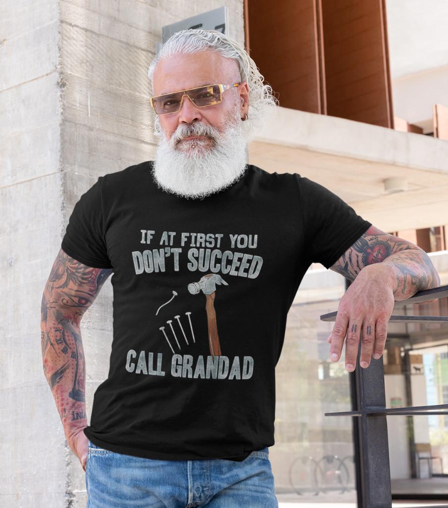 If You Dont Succeed Call GRANDAD T-Shirt Mens Womens Tees Top Mens Builder Carpenter Christmas 4XL