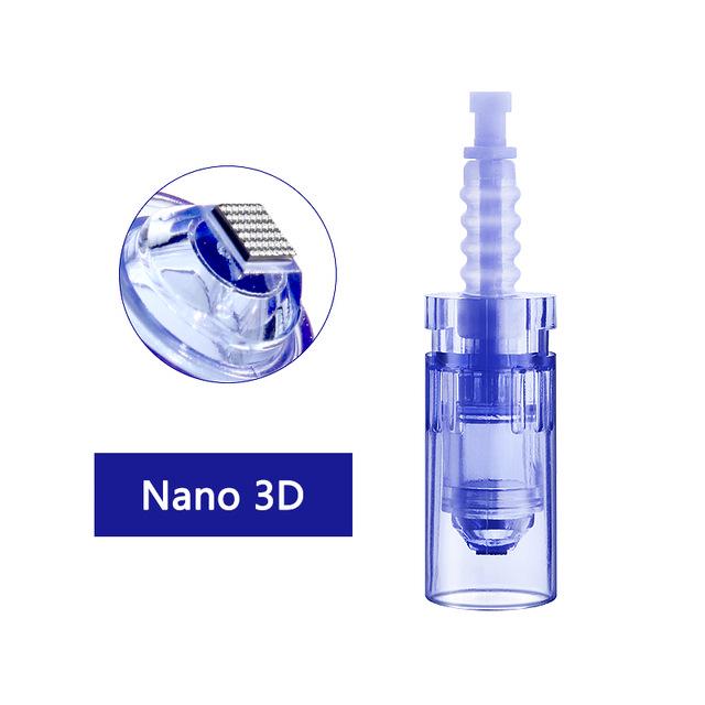 Blue Bayonet Microneedle Head Replacement for A6 with 9, 12, 36, 42 Needles & Nano Tattoo Options