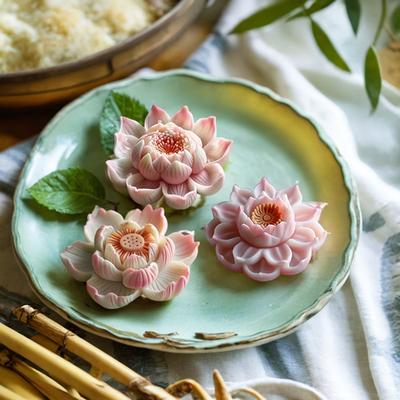 3D Lotus Silikonformen für DIY Blumen Fondant Cupcake Schokolade Süßigkeiten Eis Zuckerdesserts Kerze Seife Gips Harzform