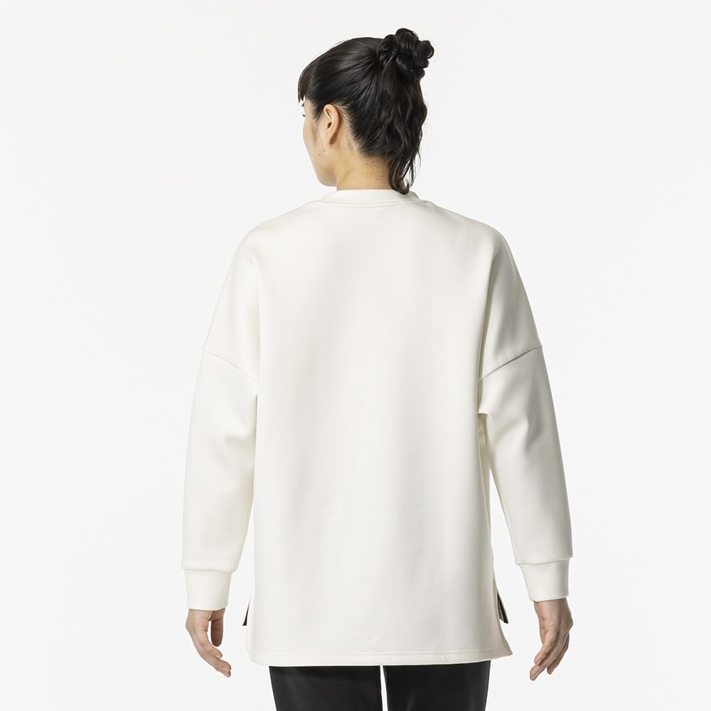 Mizuno Snow White Heather Stretch Crew Neck Training Sweatshirt Women's (32MCA332)