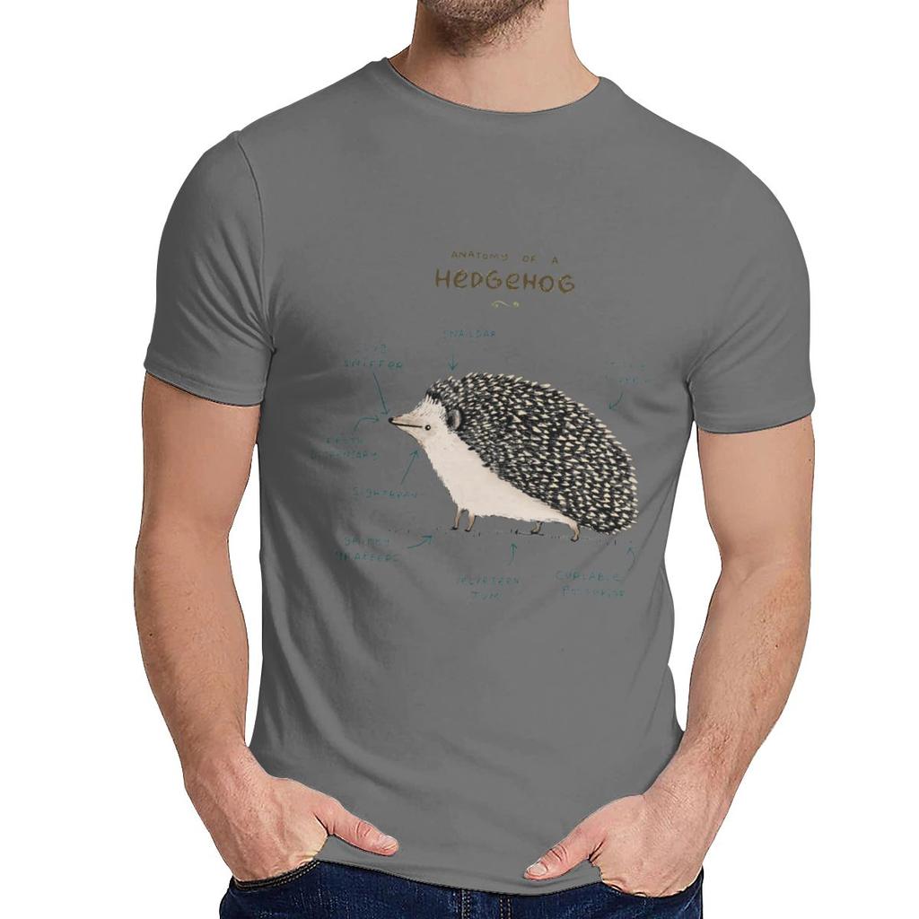 For Male Tee Shirt Anatomy Of A Hedgehog Soft Harajuku Classic Round Neck Vintage T Shirt