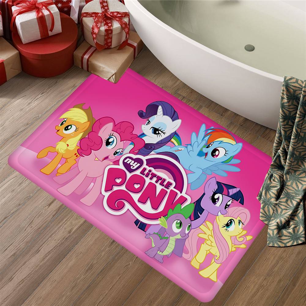 Children Animation L-Little P-Pony Bathroom Mat Kids Room Bedroom Decoration Balcony Anti-Slip Doormat Living Room Welcome Rug