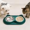 Dual Pet Feeding Station Double Bowls Feeder Slow Feeder Bowl And Stainless Steel