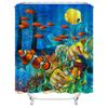 1pc Patternclownfish Ocean Shower Curtain Bathroom Partition Decorative Curtain Machine Washable Ocean Window Privacy Curtain
