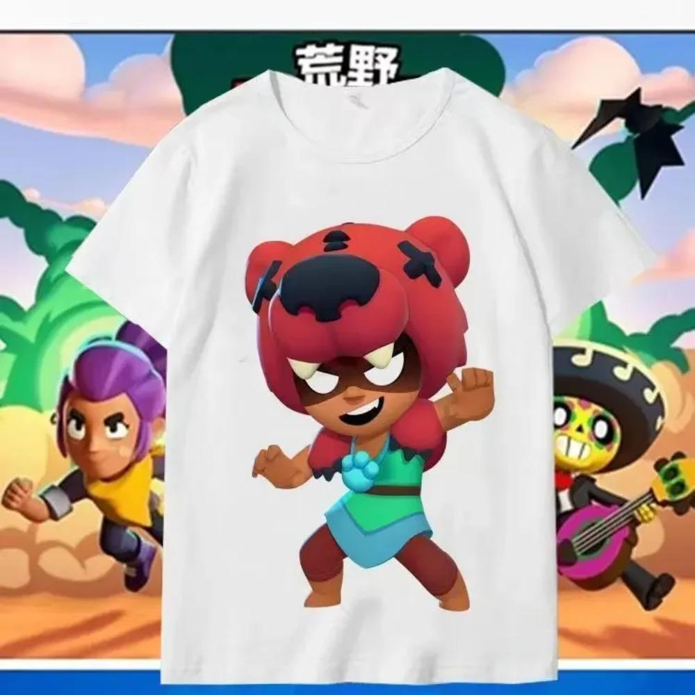 New Summer Short Sleeve Funny Game Print Children Teen T Shirt Leon Spike Kid Clothes Cosplay Costume Casual Baby Tee Top