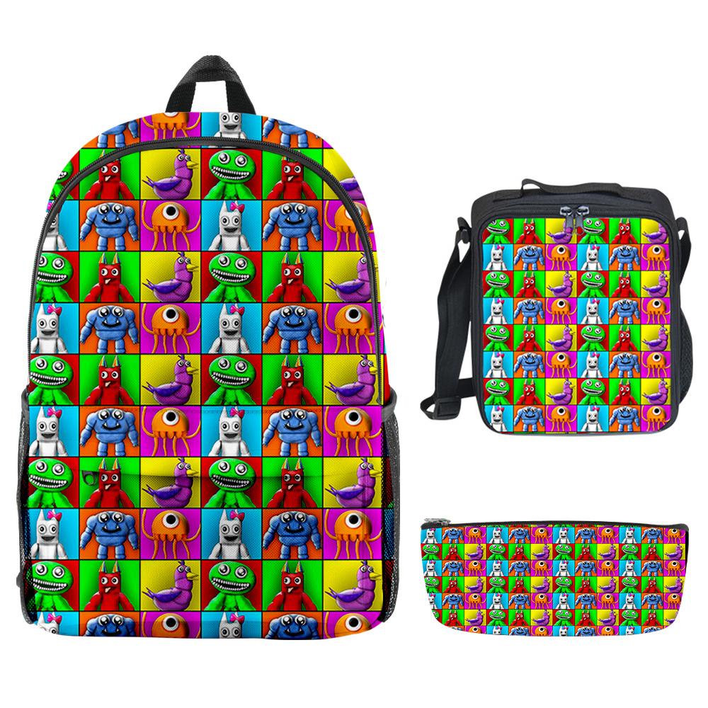 Klassische Neue Garten of Banban 3D-Druck 3 Stück/Set Schülertaschen Rucksack für Laptop Tagesrucksack Umhängetasche Brottasche Federmäppchen
