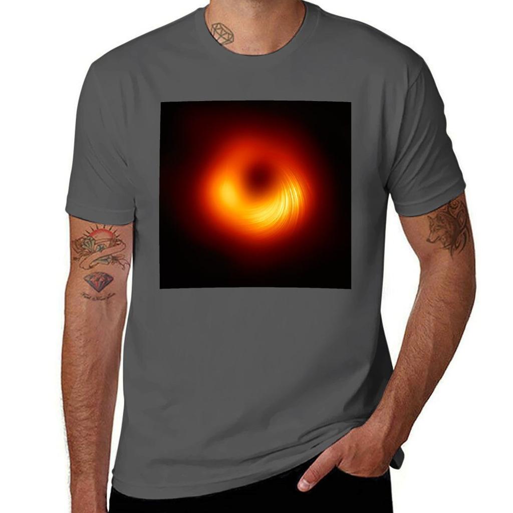 First Ever Image Of A Black Hole In Polarized Light 8k Resolution Tshirt Work Utility Casual Tee Shirt