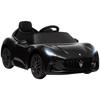 Carro elétrico para crianças sob licença Maserati Gran Turismo Folgore, 12V com controle remoto, de 3 a 5 anos, preto