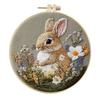 1pc Rabbit and Flower Pattern Embroidery DIY Fabric Craft Set with Tools