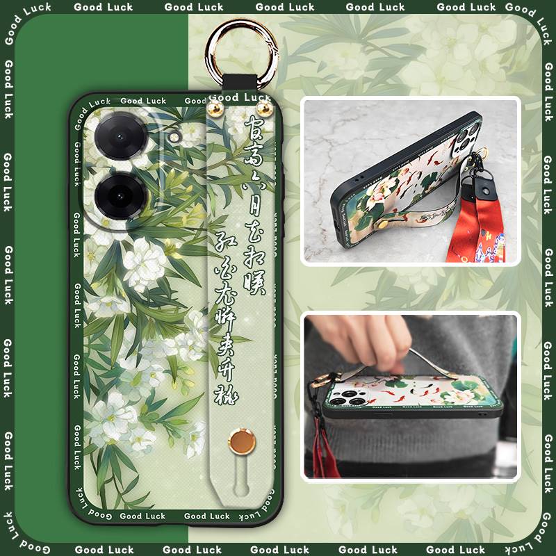 Waterproof Silicone Phone Case For Redmi A5 4G/Xiaomi Poco C71 4G Kickstand Soft case Chinese style Durable Elderly lady