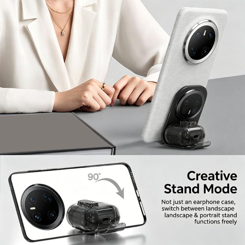 Clear Hard Shell Cover With Lock Buckle For FreeClip 2 Headsets, AntiScratch And Shockproof Protections Shell For Daily Use