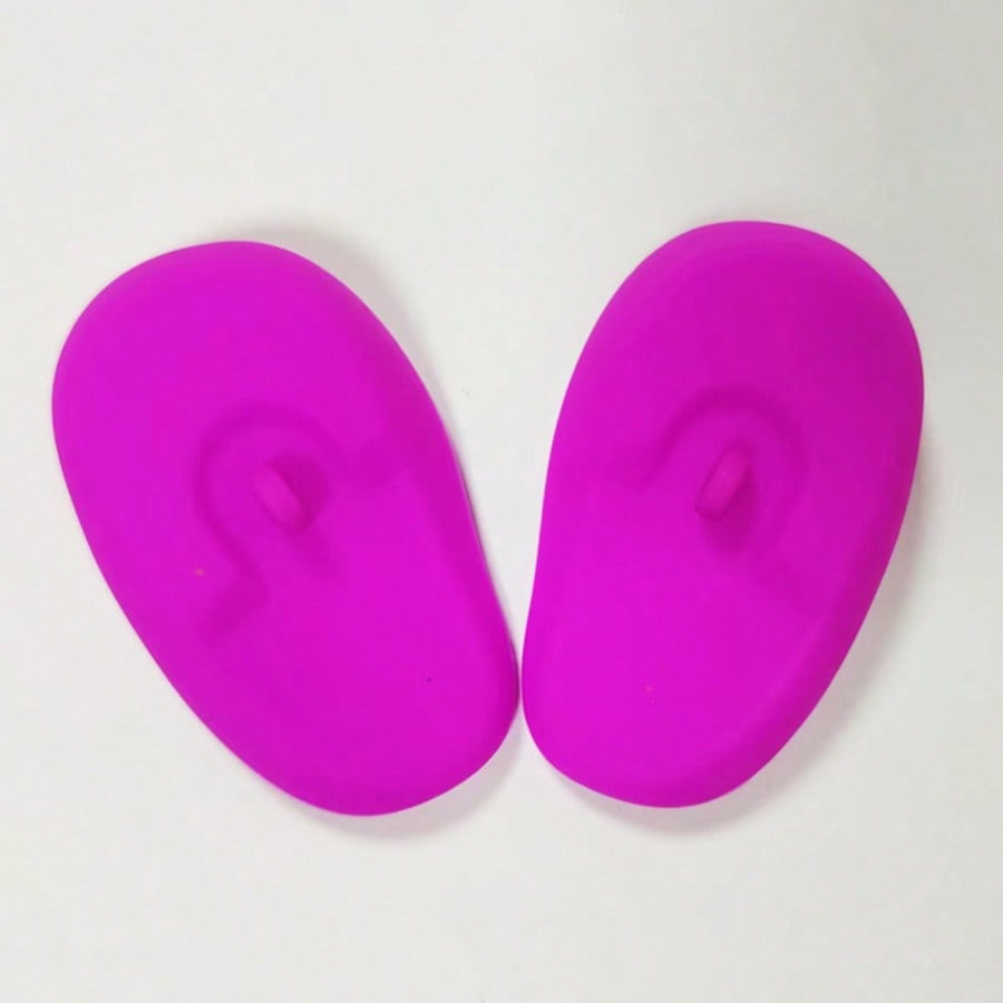 1 Pair Salon Grade Ear Covers Suitable For Dyeing, Showering Silicone Material, Salon Hair Dye Shower Ear Protector, Silicone Hair Dye Ear Covers