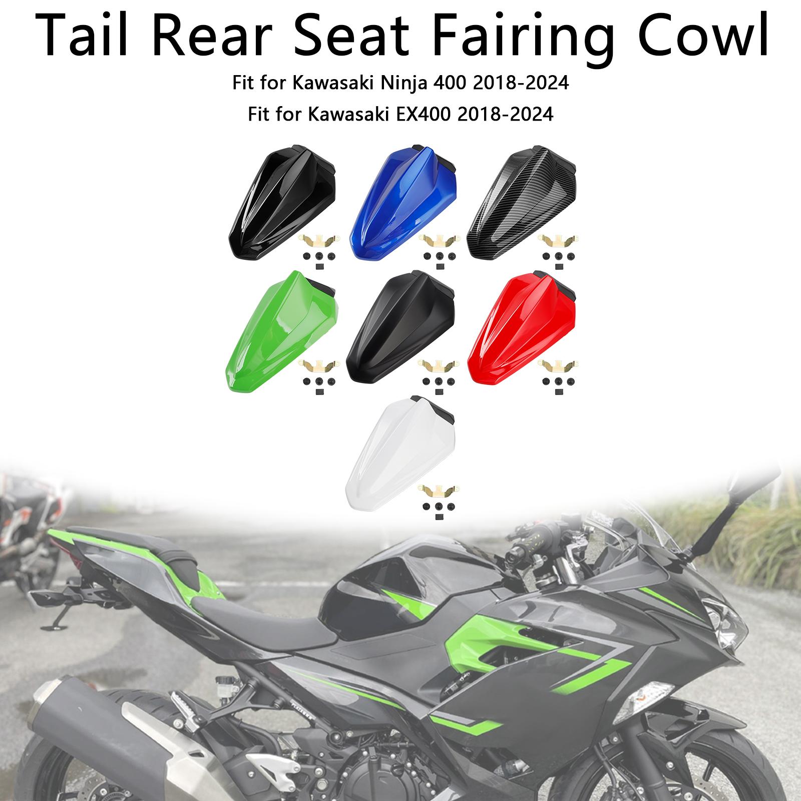 

Racing Tail Rear Seat Fairing Cowl For Kawasaki Ninja 400 EX400 2018-2024 білий