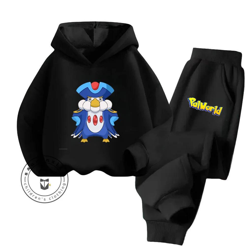 

Palworld Cartoon Apparel Стильные и уютные комплекты с капюшоном для осени и зимы, хлопковая толстовка с капюшоном, подходящая для мальчиков и девочек, одежда для игр на открытом воздухе 160