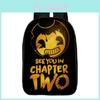 Mochila Infantil Bendy And The Ink Machine Com Tecido Oxford Respirável Para Uso Escolar