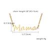 Mother's Day Mama Letter Pendant Necklace For Women Simple Love Mom Clavicle Chain Personality Mama Choker Family Party Jewelry